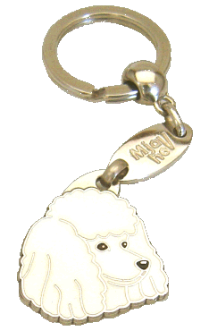 POODLE WHITE <br> (keyring, engraving included)